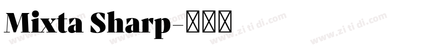 Mixta Sharp字体转换